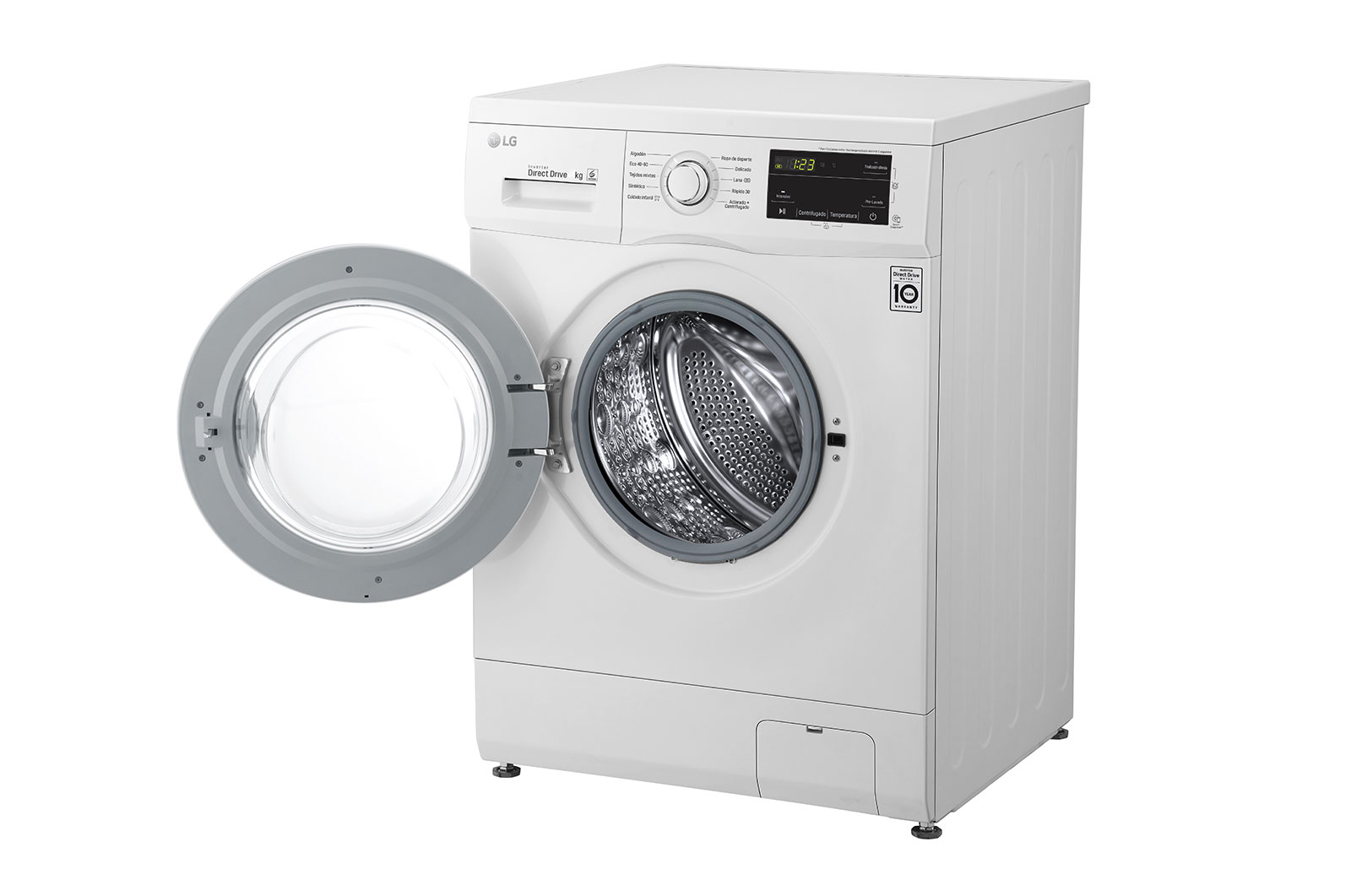 Máquina de lavar roupa LG F4J3VY3W, 9 kg, eficiência energética D, 1400 r.p.m., Inverter Direct Drive™, Steam™, branco